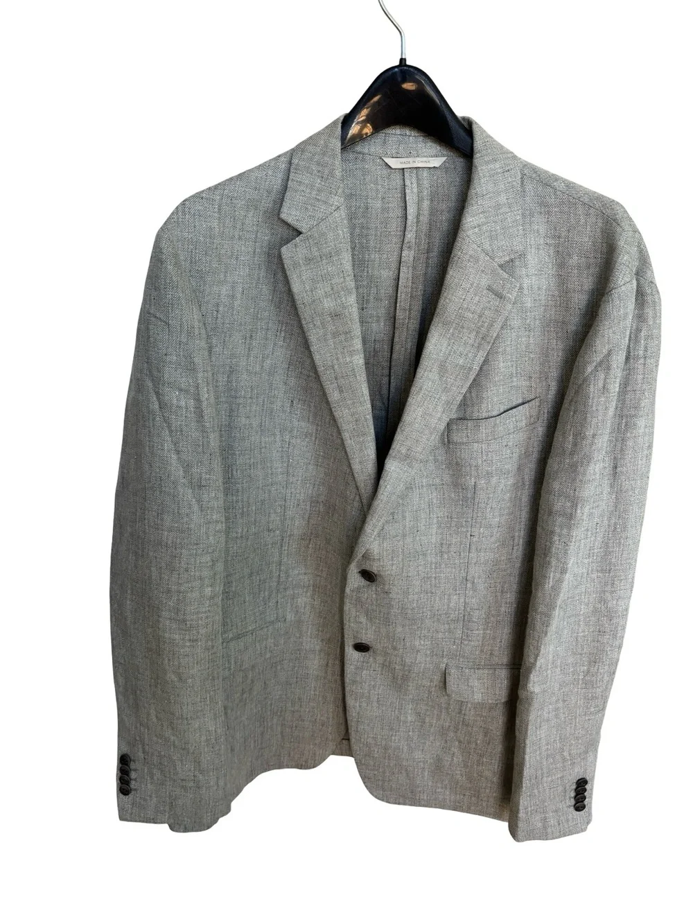 Banana Republic Men’s Heritage Collection Gray Slim Fit Linen-Blend Blazer 46L